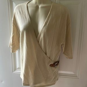 Cashmere faux wrap